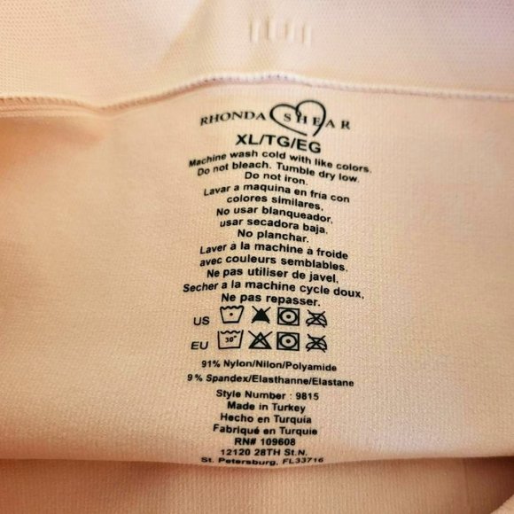 2 pair Rhonda Shear High Waist Smoothing Long Leg Panty 9815 – Size XL - Picture 5 of 5